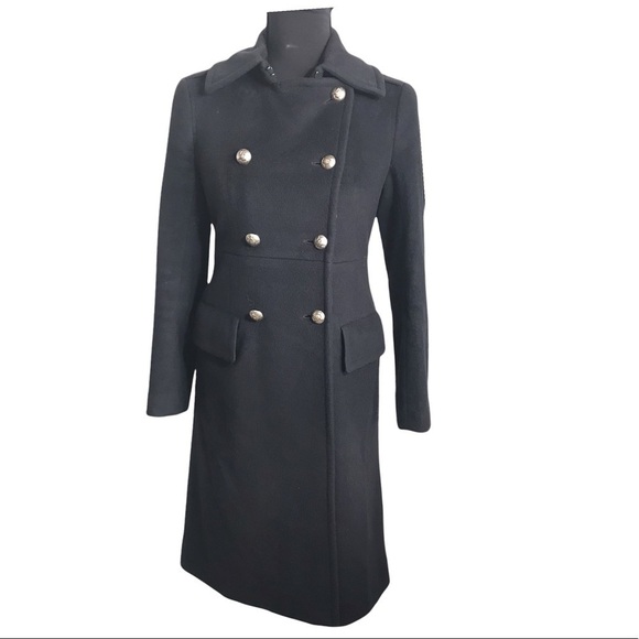 Vince wool/ cashmere blend double breasted stadium coat size 2 in Black - Picture 1 of 12